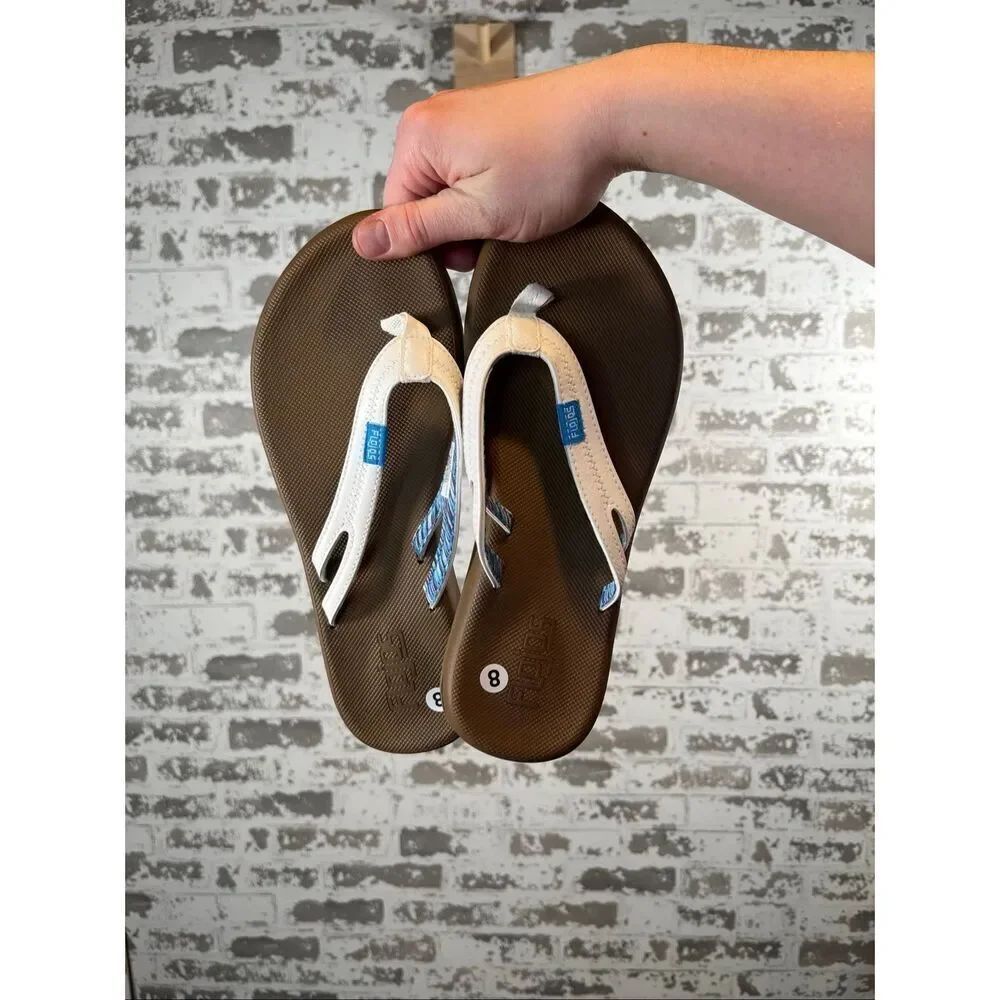 Flojos | women white cushion flip flops sandals